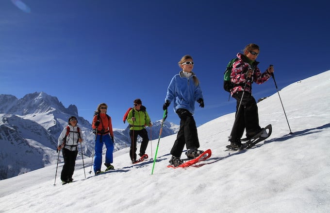 Chamonix ski holiday, chamonix activities, snow shoeing