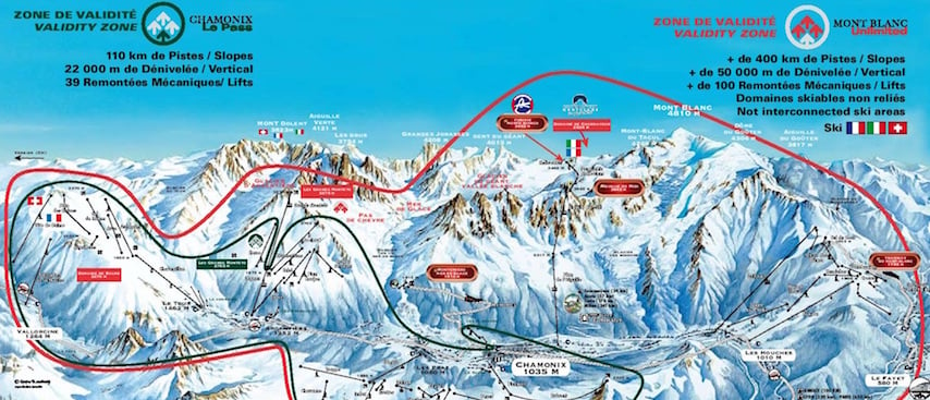 Ski Map Of Chamonix - Corny Tiphanie