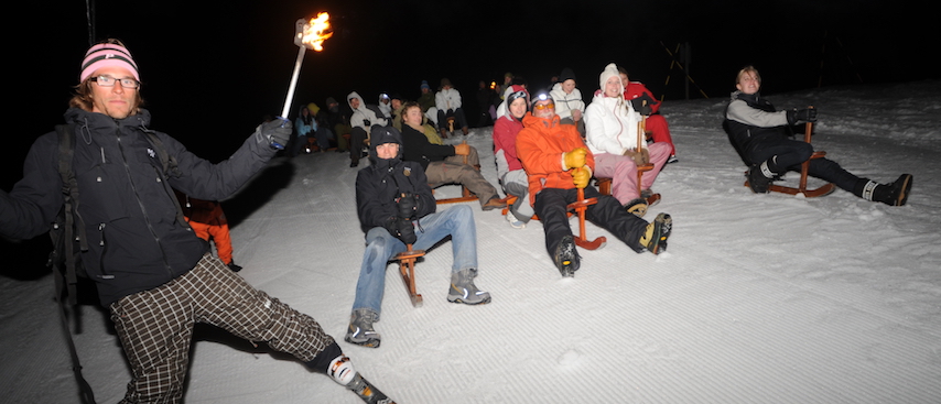 Chamonix ski holiday, chamonix activities, paret sledging