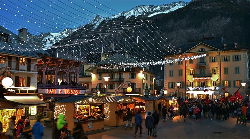 Chamonix Christmas market, ski season Chamonix