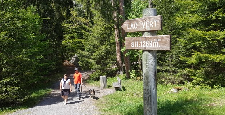 lac-vert-signpost Chamonix mums