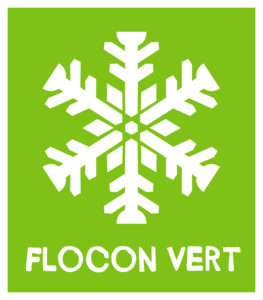 logo flocon - vert Chamonix eco-friendly holiday