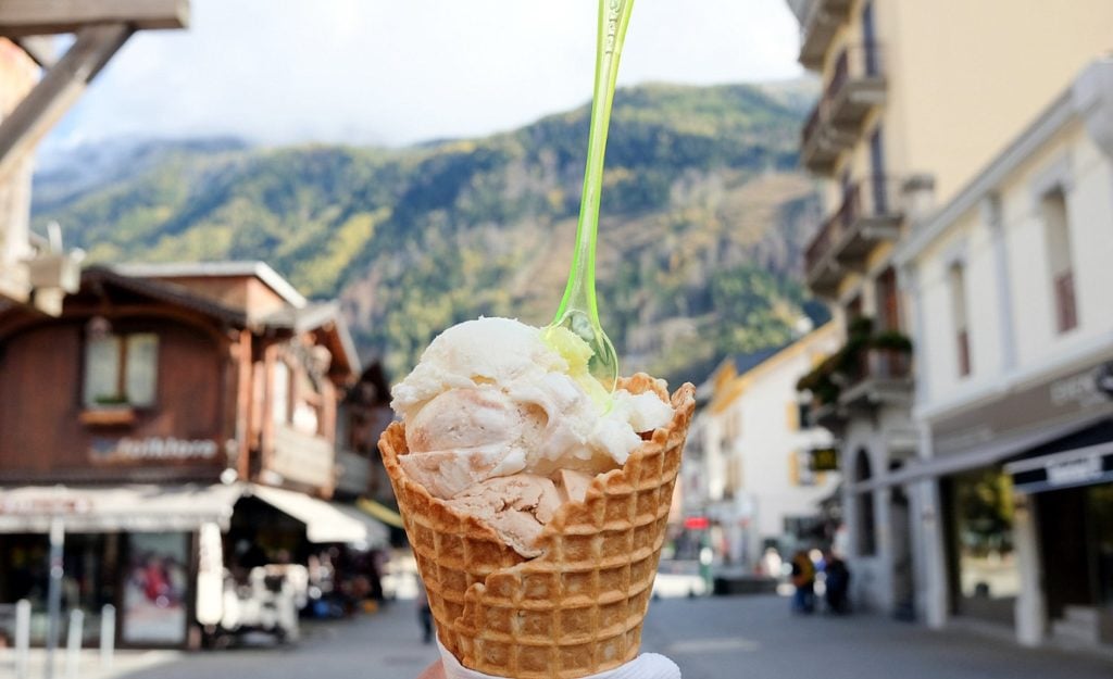 ice-cream-cone-chamonix best ice cream in Chamonix