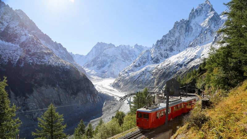 montenvers-train visiteurs handicapés à Chamonix 